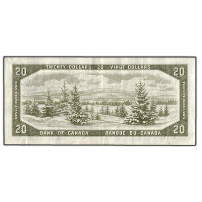 SOLD $20 1954 Bank of Canada Note Devil Face C/E Prefix BC-33b - VF-20