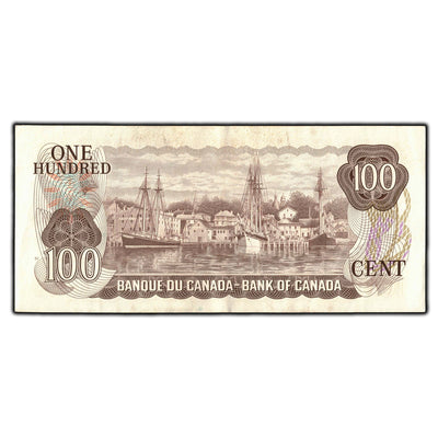 SOLD $100 1975 Bank of Canada Note Crow-Bouey AJL Prefix BC-52b