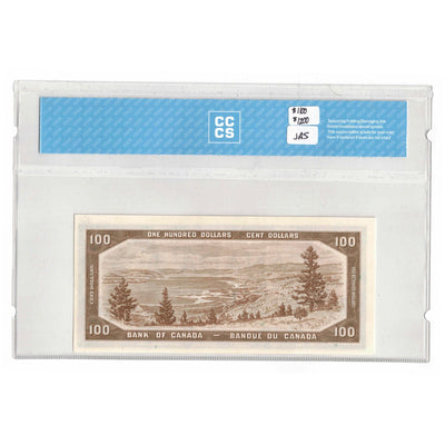SOLD $100 1954 Bank of Canada Note Devil Face A/J Prefix BC-35a - CCCS UNC-63