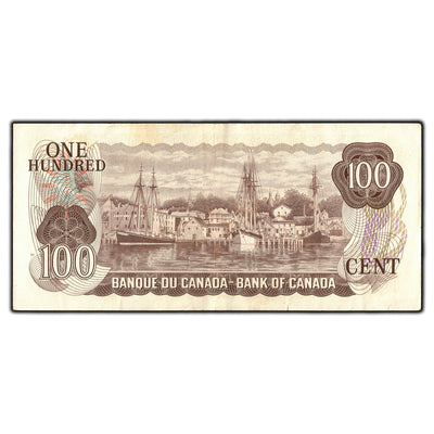 SOLD $100 1975 Bank of Canada Note Crow-Bouey AJM Prefix BC-52b