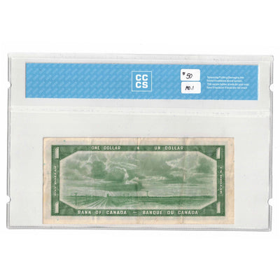 SOLD $1 1954 Bank of Canada Note Devil Face B/A Prefix BC-29a - CCCS VF-30