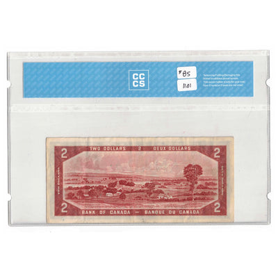 SOLD $2 1954 Bank of Canada Note Devil Face A/B Prefix BC-30a - CCCS VF-25