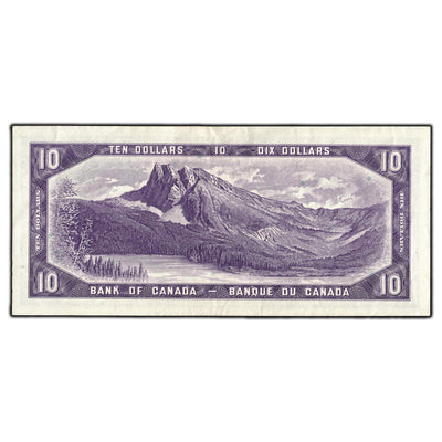 SOLD $10 1954 Bank of Canada Note Beattie-Rasminsky P/T Prefix BC-40b