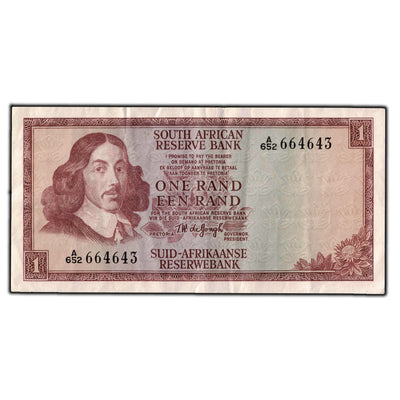 SOLD South Africa 1973 One Rand Note P #115a