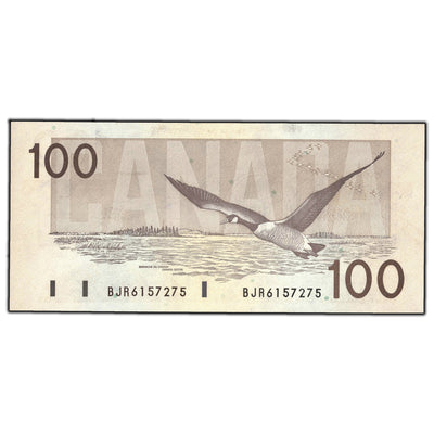 SOLD $100 1988 Bank of Canada Note Knight-Dodge BJR Changeover Prefix BC-60d - Ch UNC