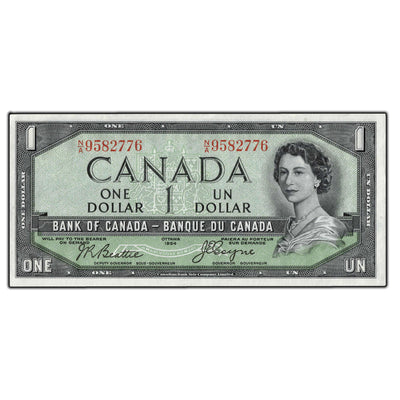 SOLD $1 1954 Bank of Canada Note Devil Face N/A Prefix BC-29b - UNC