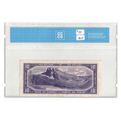 SOLD $10 1954 Bank of Canada Note Devil Face D/D Prefix BC-32a - CCCS EF-45