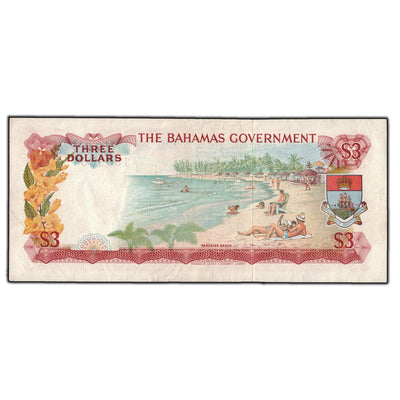 SOLD Bahamas 1965 $3 Note P #19a