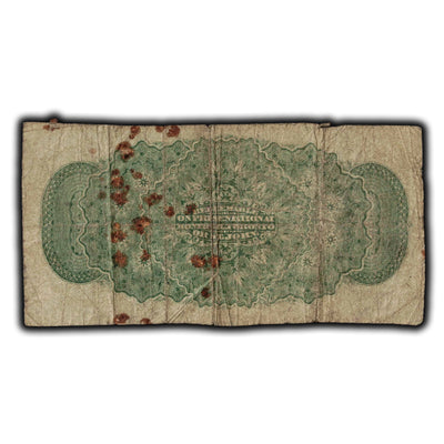 SOLD 25 Cents 1870 Dominion Of Canada Shinplaster Banknote DC-1c - Staining