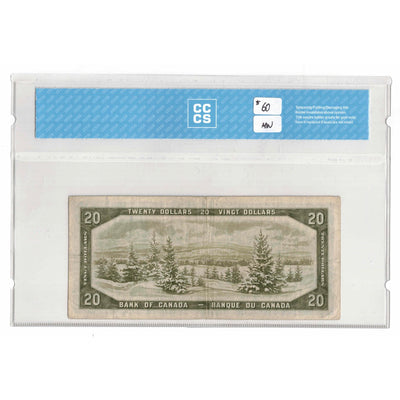 SOLD $20 1954 Bank of Canada Note Devil Face A/E Prefix BC-33a - CCCS F-15