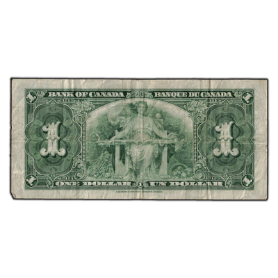 SOLD $1 1937 Bank of Canada Gordon-Towers U/L BC-21c - F-15