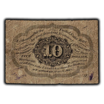 SOLD United States 1863 10 Cents Postage Fractional Currency Note