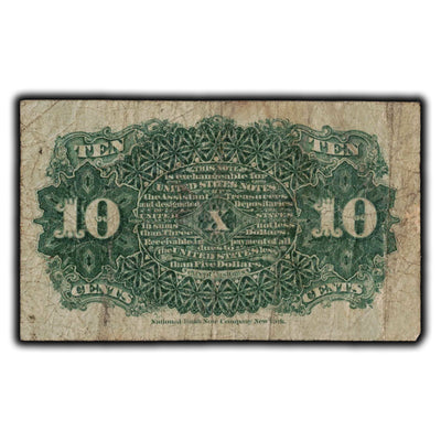 SOLD United States 1863 10 Cents Fractional Currency Note