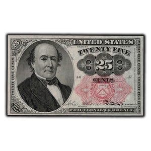 SOLD United States 1874 25 Cents Fractional Currency Note - AU-58