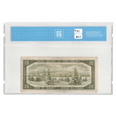 SOLD $20 1954 Bank of Canada Note Devil Face D/E Prefix BC-33b - CCCS VF-25