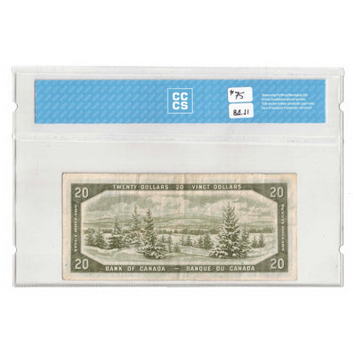SOLD $20 1954 Bank of Canada Note Devil Face D/E Prefix BC-33b - CCCS VF-25