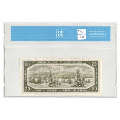 SOLD $20 1954 Bank of Canada Note Devil Face C/E Prefix BC-33b - CCCS VF-30