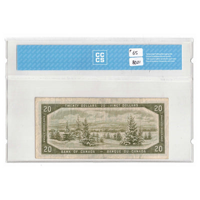 SOLD $20 1954 Bank of Canada Note Devil Face C/E Prefix BC-33b - CCCS VF-20