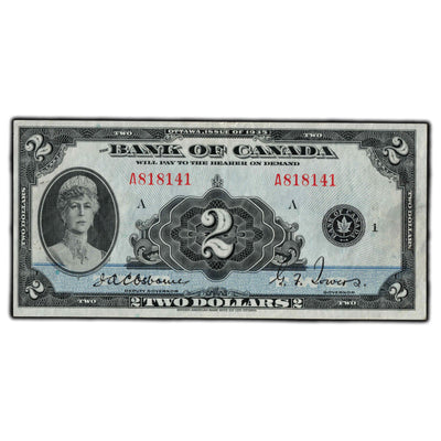 SOLD $2 1935 Bank Of Canada Note English Text BC-3 - AU-50