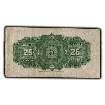 SOLD 25 Cents 1900 Dominion of Canada Shinplaster Note Boville DC-15b - Rounded Corner