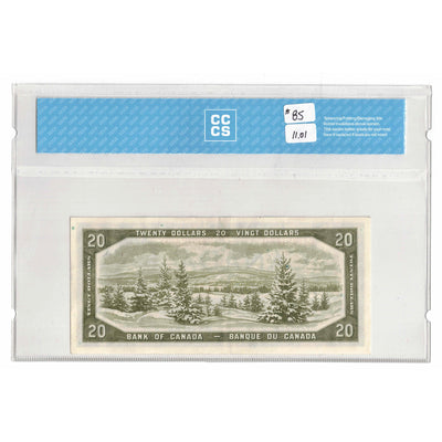 SOLD $20 1954 Bank of Canada Note Devil Face D/E Prefix BC-33b - CCCS VF-30