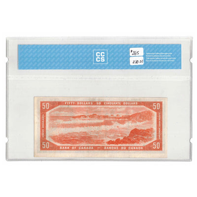 SOLD $50 1954 Bank of Canada Note Devil Face A/H Prefix BC-34a - CCCS VF-30