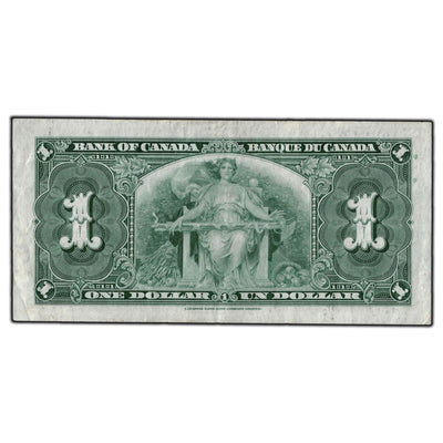 SOLD $1 1937 Bank of Canada Note Coyne-Towers Y/M Prefix  BC-21d - VF-20