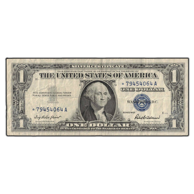 SOLD United States 1957 $1 Silver Certificate Star Note