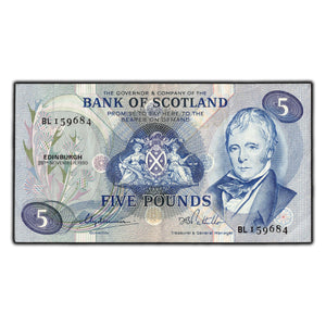 SOLD Scotland 1980 5 Pounds Note P #112