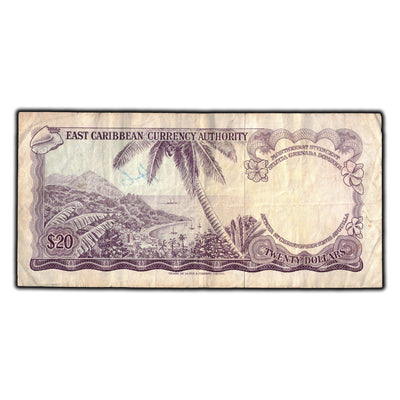 SOLD East Caribbean States 1965 $20 Note P #15 - Writing
