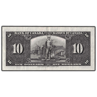 SOLD $10 1937 Bank of Canada Note Coyne-Towers Z/D Prefix BC-24c - About EF