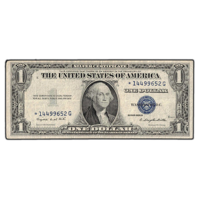 SOLD United States 1935 $1 Silver Certificate Star Note