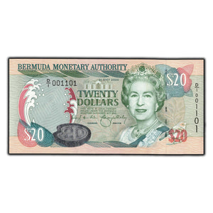 SOLD Bermuda 2000 $20 Note P #53 - Ch UNC
