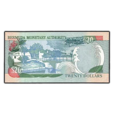 SOLD Bermuda 2000 $20 Note P #53 - Ch UNC