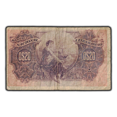SOLD Mozambique 1914 20 Centavos Note Type 3 P #52
