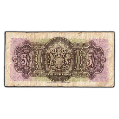 SOLD Bermuda 1937 5 Shillings Note P #8b