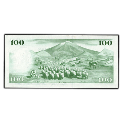 SOLD Iceland Landsbanki Islands 1957 100 Kronur Note P #40 - AU-58