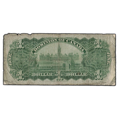 SOLD $1 1898 Dominion Of Canada Note Series P Bovine DC-13c - VG-10 (damage)