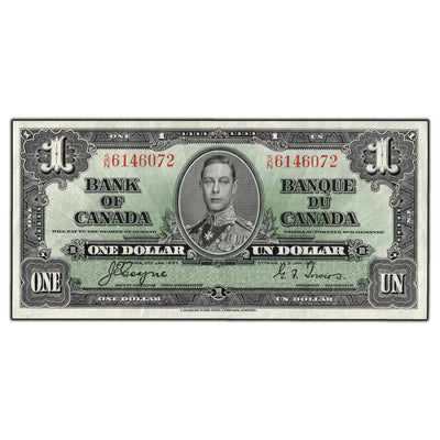 SOLD $1 1937 Bank of Canada Note Coyne-Towers S/N Prefix BC-21d - EF-45