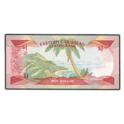 SOLD Eastern Caribbean States 1985-88 $1 Note P #17v - Ch UNC