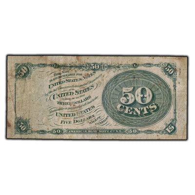SOLD United States 1869-1875 50 Cents Fractional Currency Note