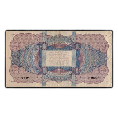 SOLD Netherlands 1945 10 Gulden Note P #74