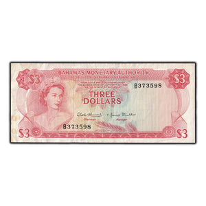 SOLD Bahamas 1968 $3 Note P #28