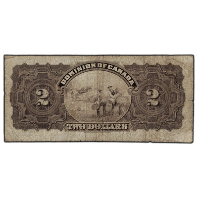 SOLD $2 1897 Dominion of Canada Note Series D Bovine DC-14c - Circulated