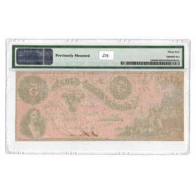 SOLD $5 1859 Colonial Bank of Canada Chartered Note - PMG VF-35 NET