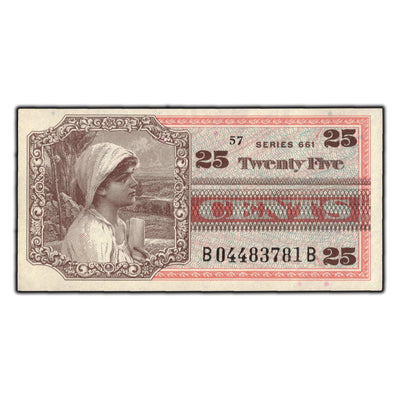 SOLD United States Series 661 25 Cents Military Payment Certificate P #M66