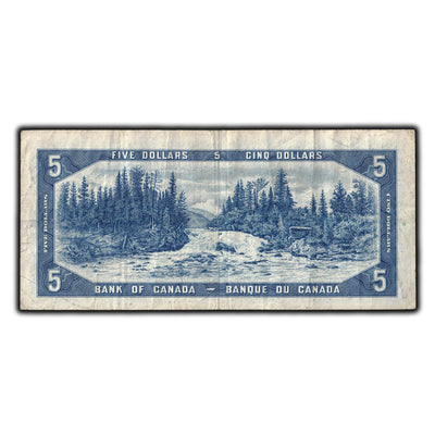 SOLD $5 1954 Bank of Canada Note Devil Face F/C Prefix BC-31b - F-15