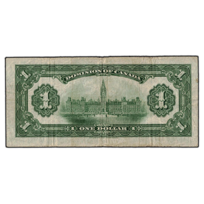 SOLD $1 1917 Dominion of Canada Note Series S DC-23b - Fine+