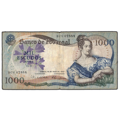 SOLD Portugal 1967 1000 Escudos P #172