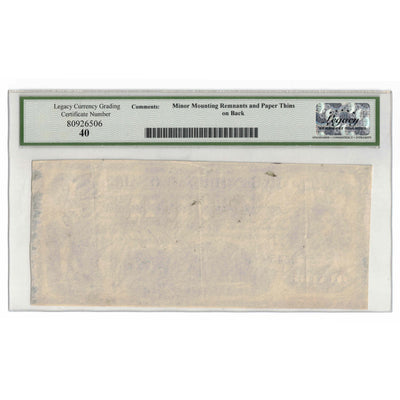 SOLD $4 1870 Banque Nationale Chartered Note CH #510-12-02 - Legacy EF-40 Pen Cancelled